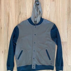 Levi’s Mens Snap Hoodie with Waffle Hood